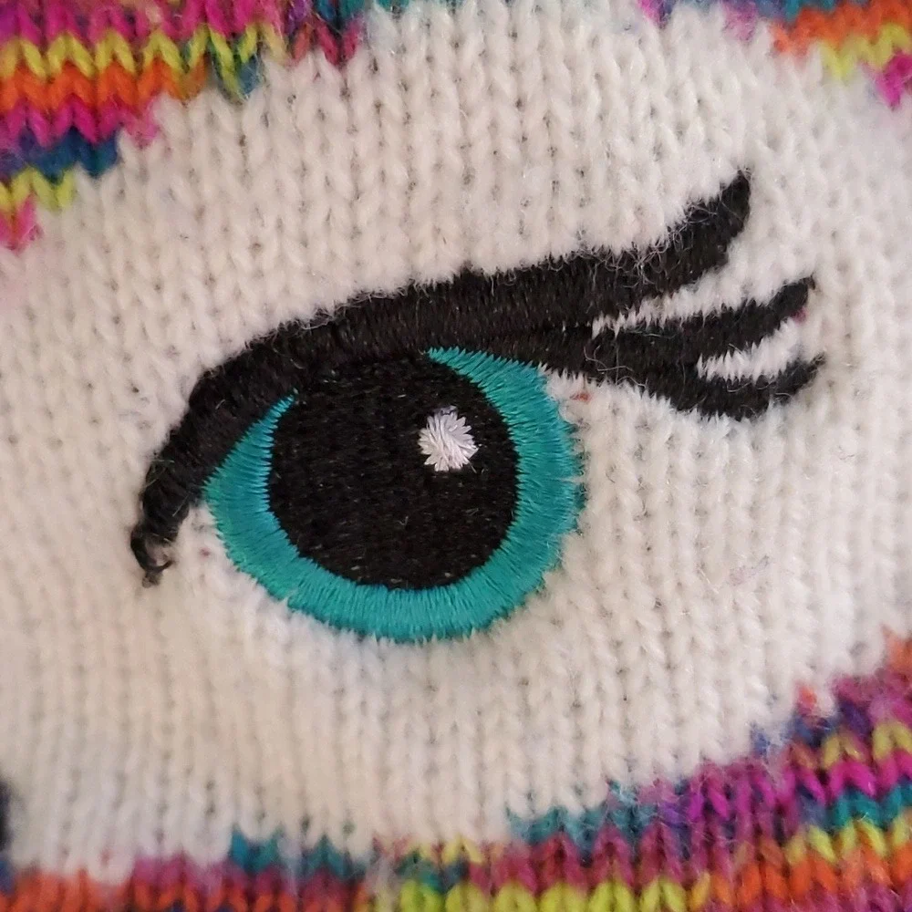 Rainbow Colored Kids Nepalese Fox or‎ Cat Hat